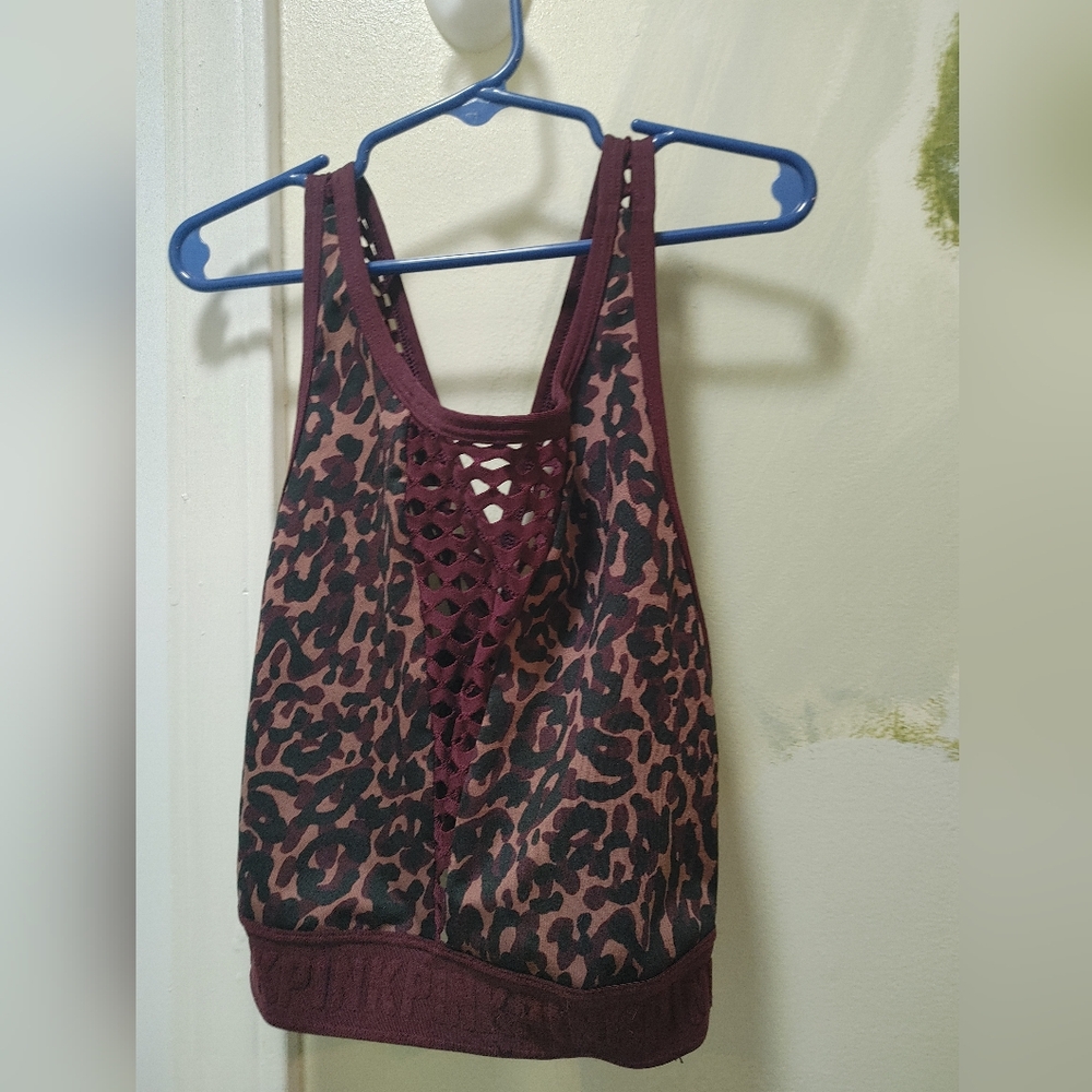 Victoria's Secret Ultimate Spoet Animal Print Mesh Unlined Sports Bra Leopard - Picture 4 of 4